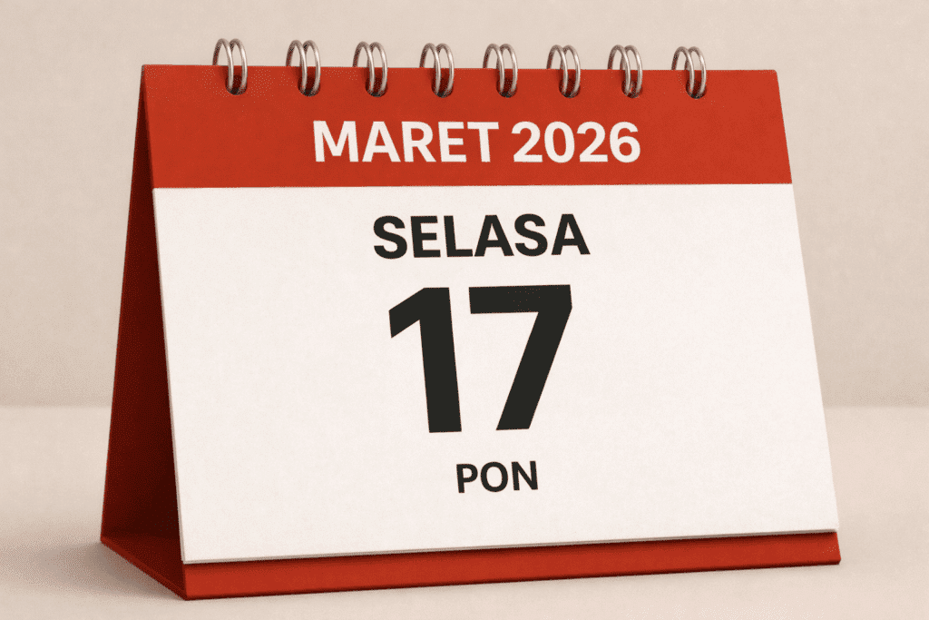 Tanggalan Jawa Hari Ini: 17 Maret 2026 Selasa Pon Lengkap