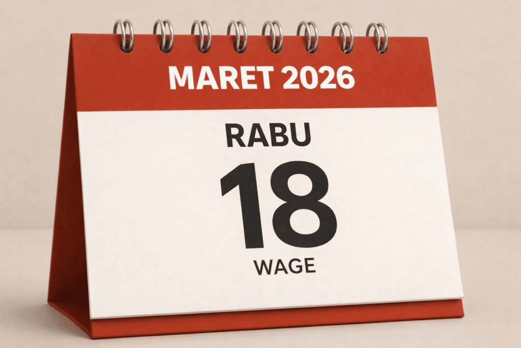 18 Maret 2026 Rabu Wage: Tanggalan Jawa Hari Ini Lengkap