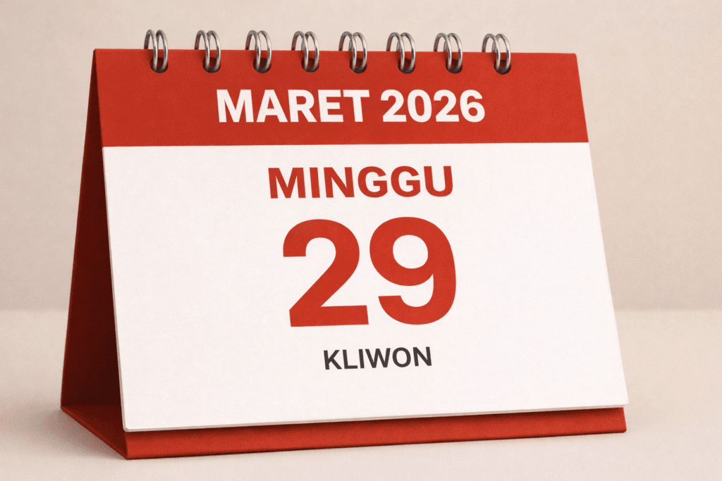 tanggalan jawa 29 maret 2026 minggu kliwon