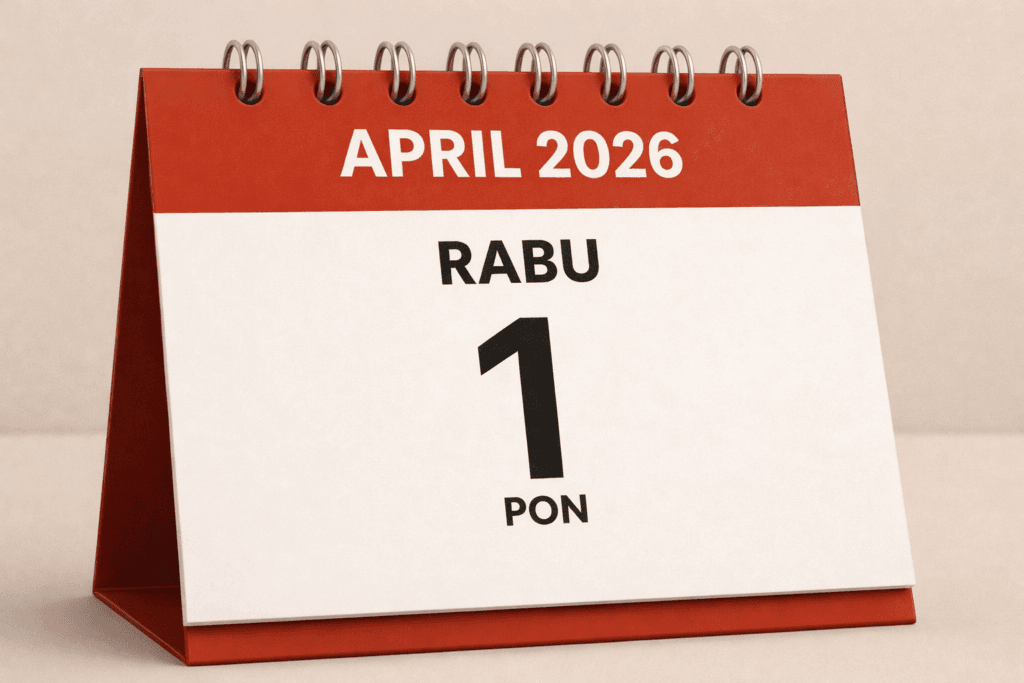 tanggalan jawa hari ini 1 april 2026 rabu pon