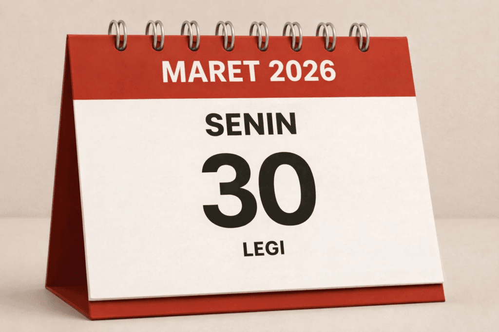 tanggalan jawa 30 maret 2026 senin legi