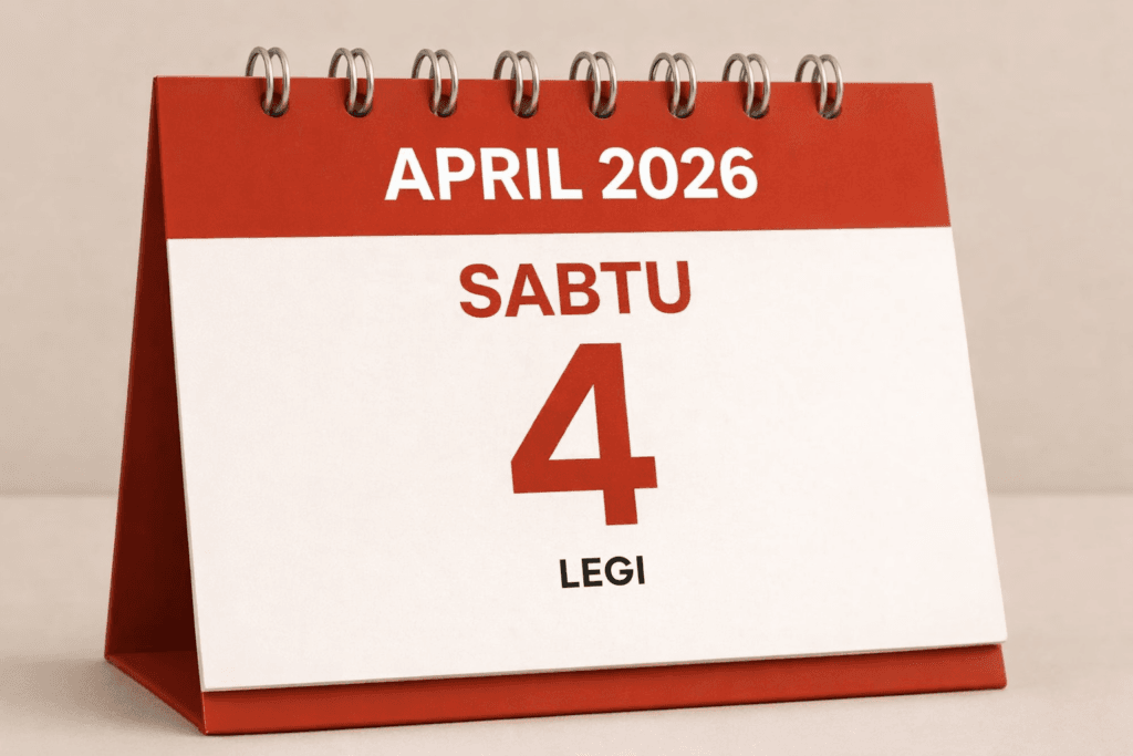 tanggalan jawa hari ini 4 april 2026 sabtu legi lengkap