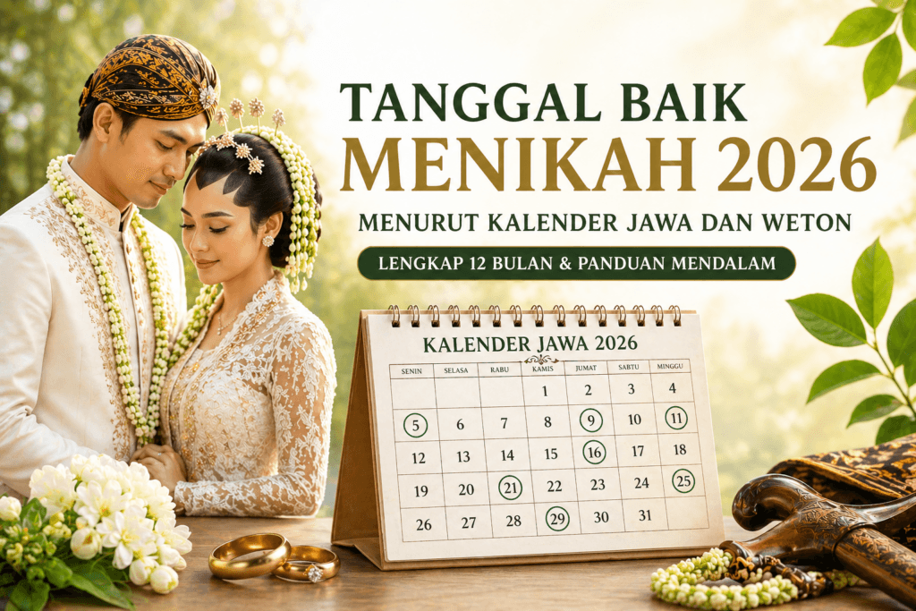 tanggal baik menikah 2026 kalender Jawa weton