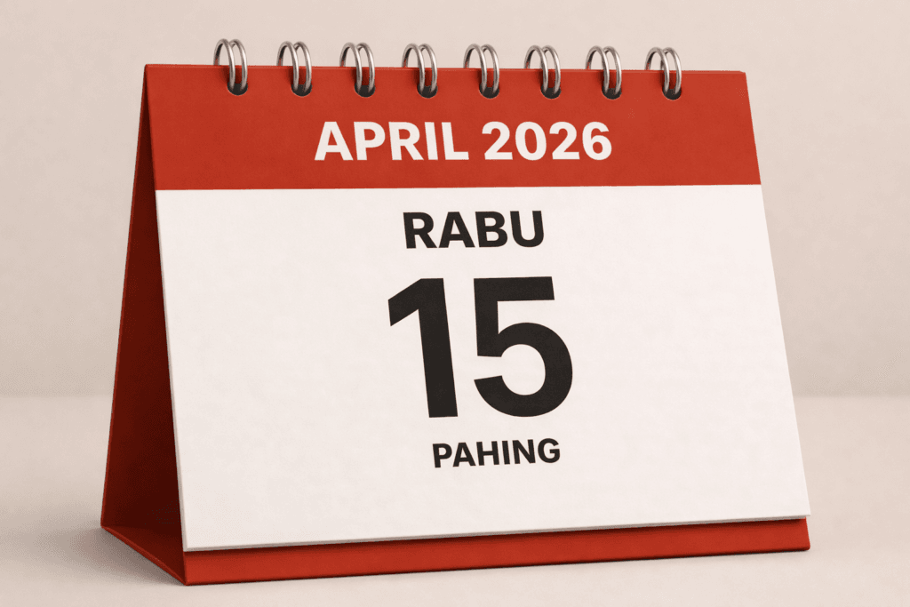 tanggalan jawa hari ini 15 april 2026 Rabu Pahing