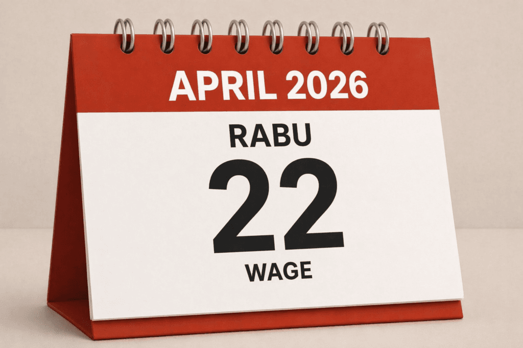 tanggalan jawa hari ini 22 april 2026