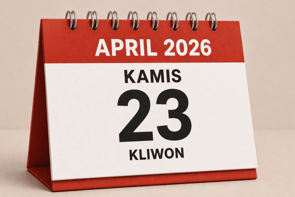 tanggalan jawa hari ini 23 april 2026