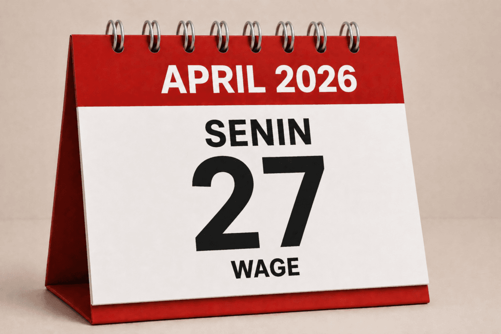tanggalan jawa hari ini 27 april 2026