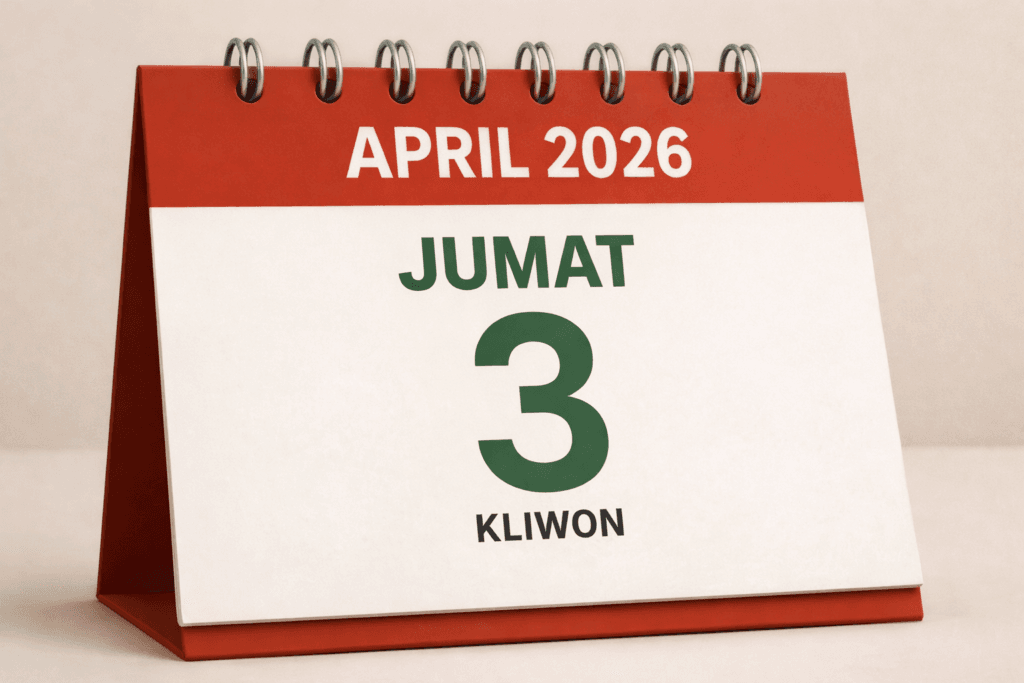 tanggalan jawa hari ini 3 april 2026 jumat kliwon lengkap