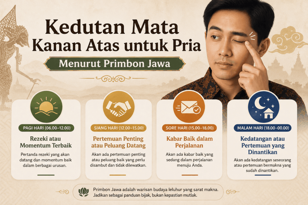 Arti Kedutan Mata Kanan Atas untuk Pria