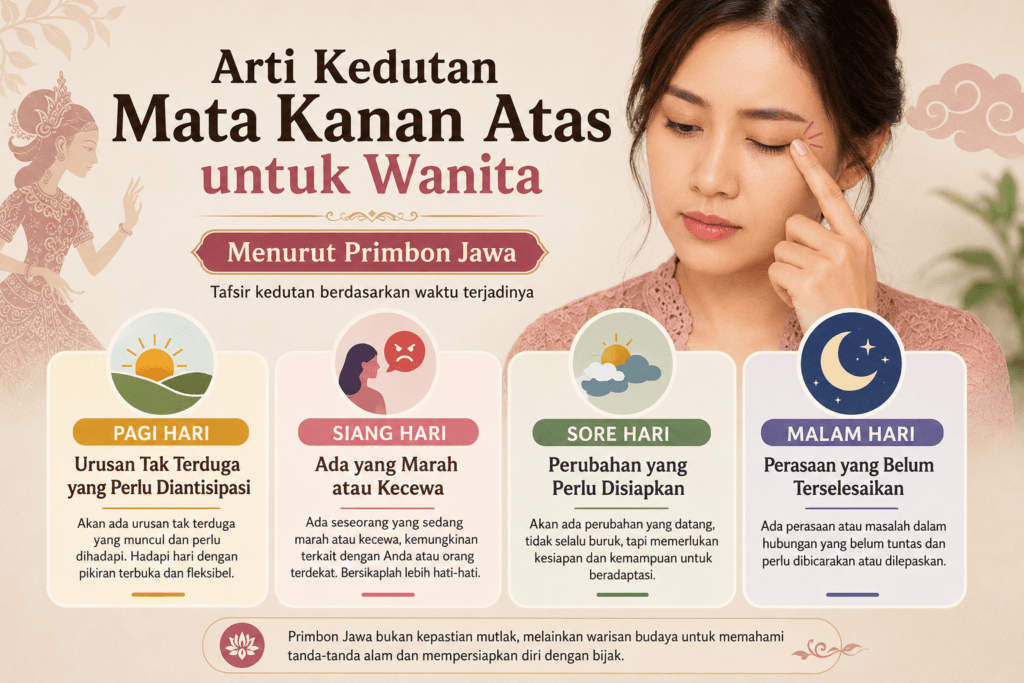 Arti Kedutan Mata Kanan Atas untuk Wanita