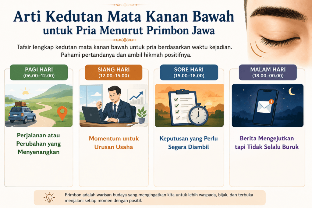 Arti Kedutan Mata Kanan Bawah untuk Pria