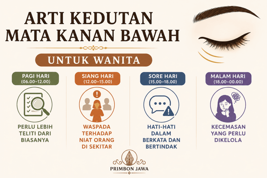 Arti Kedutan Mata Kanan Bawah untuk Wanita