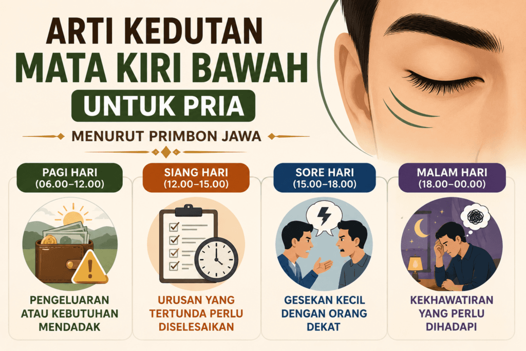 Arti Kedutan Mata Kiri Bawah untuk Pria