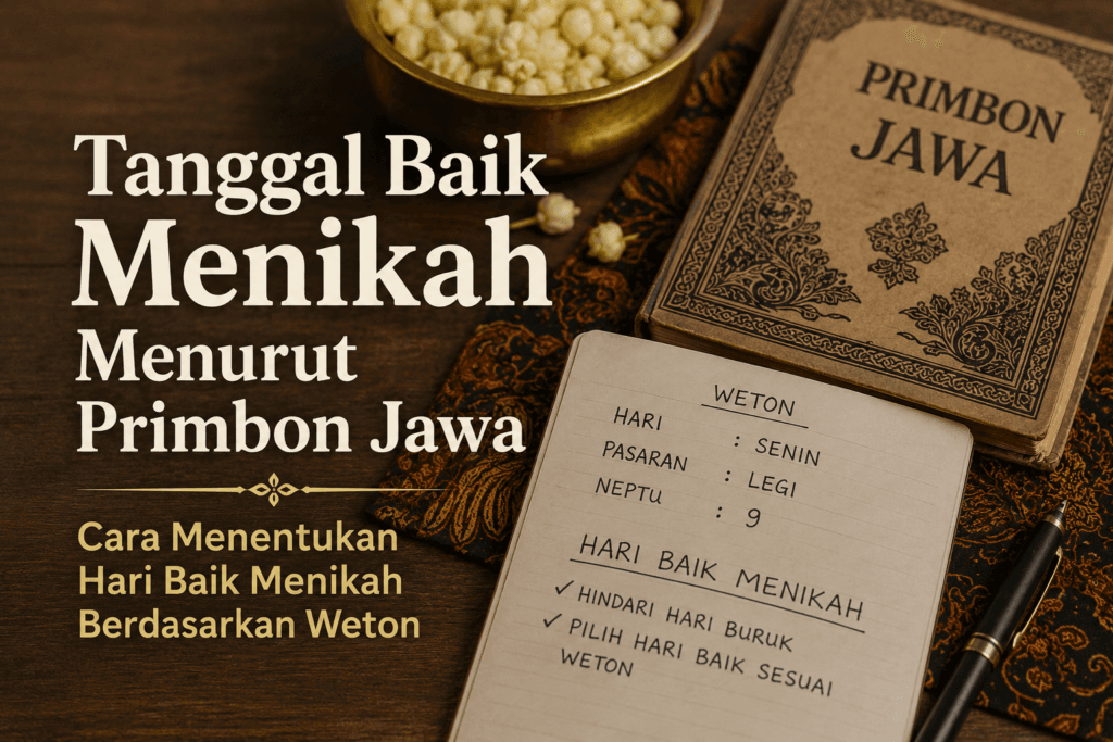Cara Menentukan Hari Baik Menikah Berdasarkan Weton