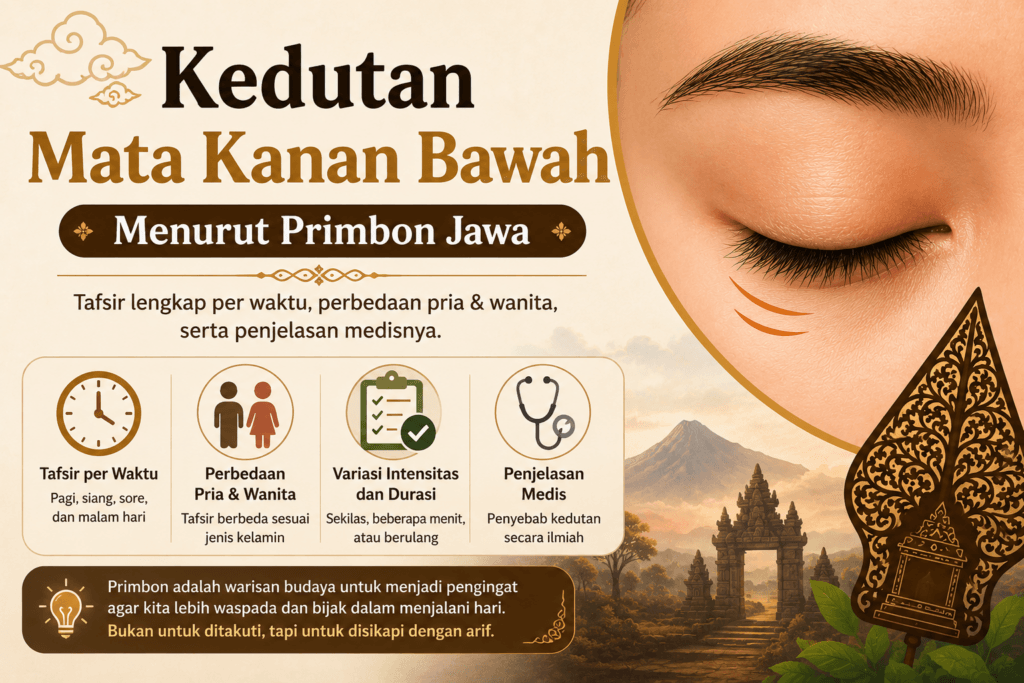 Kedutan Mata Kanan Bawah Menurut Primbon Jawa
