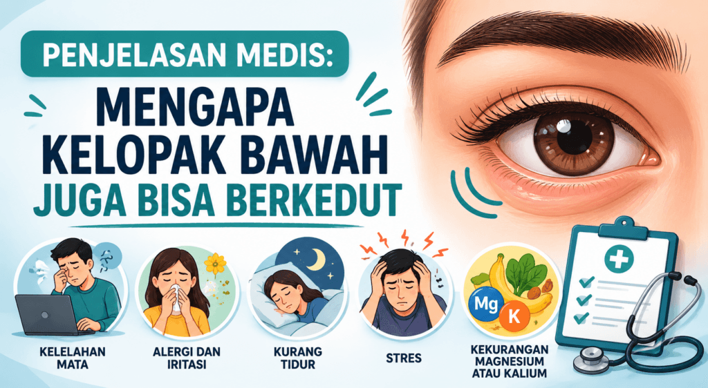 Penjelasan Medis Mengapa Kelopak Bawah Juga Bisa Berkedut