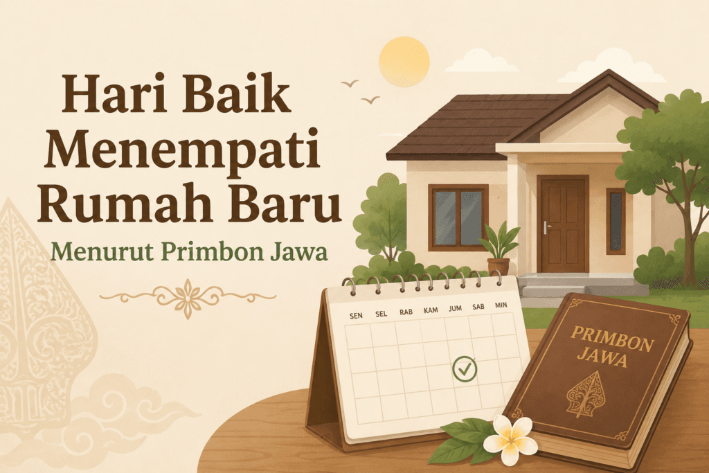 hari baik menempati rumah baru menurut primbon Jawa