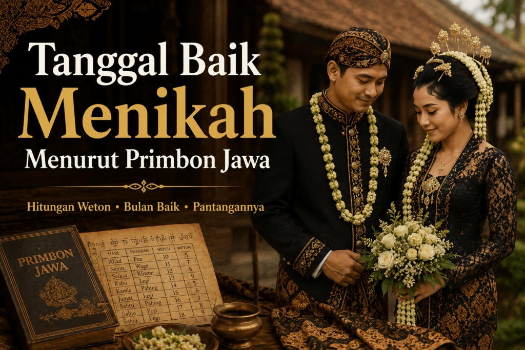 tanggal baik menikah menurut primbon Jawa