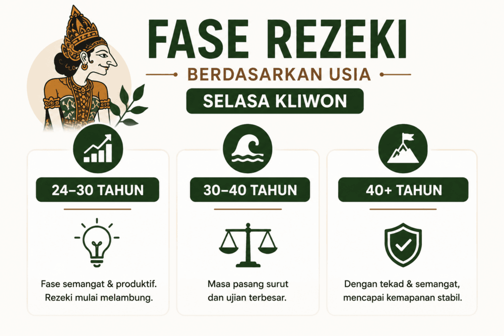 Fase Rezeki Berdasarkan Usia untuk weton selasa kliwon