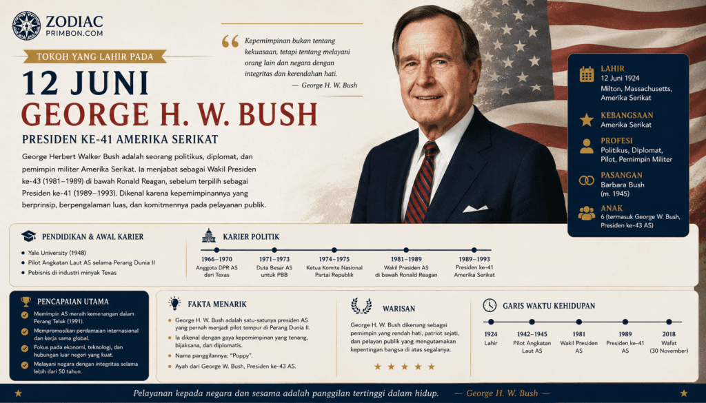 Tokoh yang Lahir pada 12 Juni George H. W. Bush