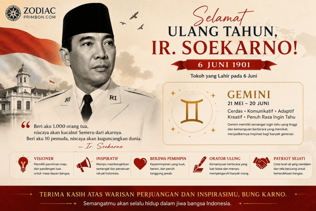 Tokoh yang Lahir pada 6 Juni Ir. Soekarno