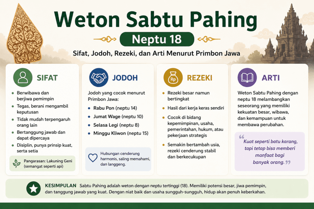 Weton Sabtu Pahing